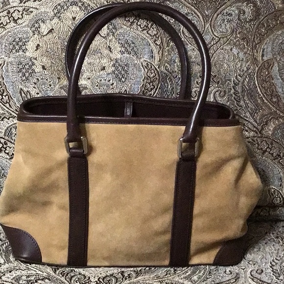 ✨Vintage Retired Coach Hampton✨ #7536 Suede with Leather Trim - Picture 3 of 16